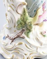 cca 1920-1940, Aelteste Volkstedter háromrészes, női alakkal díszített gyertyatartó. Kézzel festett ...