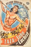 1954 Taza, der Sohn des Cochise filmplakát, szakadásokkal, hajtott, 43×61 cm