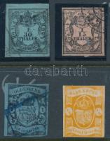 1852-1861 Mi 2, 3, 6 + Mi 9 gumi nélkül (Mi EUR 375.-)