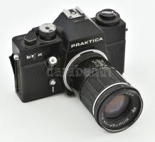 Praktica EE2 fényképezőgép, Jupiter IIA objektívvel + Helios 44-2 objektív + tok