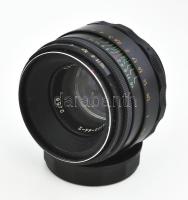 Praktica EE2 fényképezőgép, Jupiter IIA objektívvel + Helios 44-2 objektív + tok