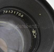 Praktica EE2 fényképezőgép, Jupiter IIA objektívvel + Helios 44-2 objektív + tok