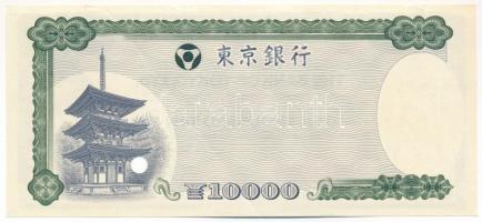 Amerikai Egyesült Államok DN "Tokió Bank" 10.000Y "SPECIMEN" utazási csekk lyuka...