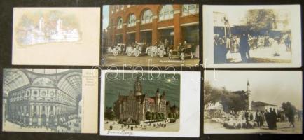 115 db régi külföldi városképes lap jobbakkal, érdekességekkel, lithokkal / 115 old foreign topograp...