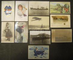 354 db régi régi tematikus képeslap rengeteg érdekességgel, nagyon sok jó motívummal többek közt kat...
