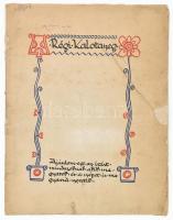 Kós Károly: Régi Kalotaszeg. Bp., 1911, Athenaeum, 1 sztl. lev.+ 57+(1) p. Első kiadás. Lapszámozáson belül Kós Károly 21 egészoldalas illusztrációjával. Kiadói papírkötés, viseltes, sérült borítóval, az utolsó lap sérült.