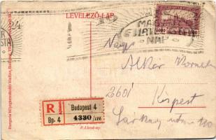 1924 Budapest, I. Magyar Filatelista Nap, Országház, Parlament / 1st Hungarian Philatelist Day s: Le...