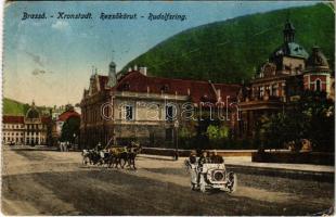 1918 Brassó, Kronstadt, Brasov; Rezső körút, automobil / Rudolfsring / street view, automobile (EB)