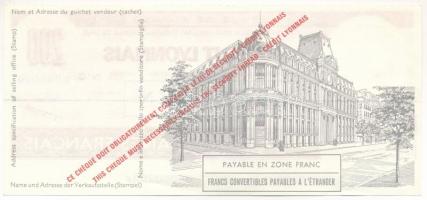 Franciaország DN "Credit Lyonnais" 200Fr "SPECIMEN" utazási csekk T:AU
France N...
