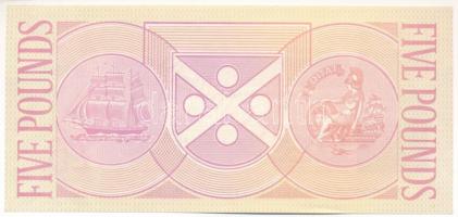 Skócia DN "Bank of Scotland" utazási csekk 5P-ről, "SPECIMEN" felülbélyegzéssel,...