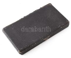 cca 1910 Paar János egyszemélyes ezüst (Ag) evőeszköz készlet, utazókészlet, jelzett, kettévált ered...