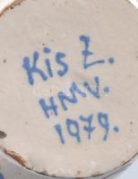 Kiss Z. Hódmezővásárhely miskakancsó. Jelzett, kopott, m: 24,5 cm