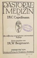 C. Capellmann: Pastoral-Medizin. Paderborn, 1914, Bonifacius. 17., átdolgozott és bővített kiadás. Német nyelven. Kiadói aranyozott félbőrkötésben, kissé kopott gerinccel és borítóval, címlapon intézményi bélyegzővel.