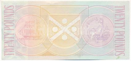 Skócia DN "Bank of Scotland" utazási csekk 20P-ről, "SPECIMEN" felülbélyegzéssel...