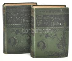 M.B. Saphir, Adolf Glaßbrenner (szerk.): Konversations-Lexikon für Geist, Witz und Humor 1.-4. (két kötetben). Berlin, é.n., Gnadenfeld. 3. kiadás. Német nyelven. Kiadói aranyozott egészvászon-kötésben, kissé kopott gerinccel és borítóval, első kötet lapjain ázásfoltokkal.