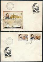 1988 Bélyegnap vágott sor és vágott blokk 2 db FDC-n