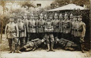 1913 German military, group of soldiers. Atelier Oscar Sprössig (Döbeln) photo (EK)