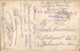 1915 Herzliche Weihnachtsgrüße! / WWI Austro-Hungarian K.u.K. military art postcard with Christmas g...