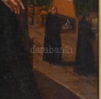 Jelzés nélkül, feltehetően XIX. sz. festő: Istenes Szent János. Olaj, vászon. Restaurált. Hátoldalán...