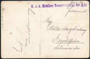 1915 Tábori posta képeslap K.u.k. Mobiles Reservespital No.2/16