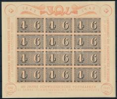 Svájc 1943 100 éves a svájci bélyeg blokk Mi 9 (Mi EUR 110.-) (apró betapadások / small gum disturbances)