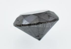 Fekete moissanite gyémánt bevonattal, 1 cts