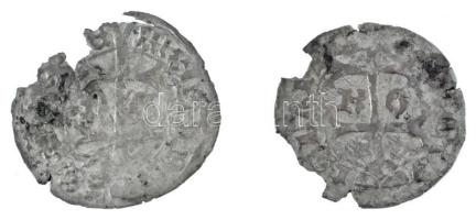 1457K-G Denár Ag "V. László" (2db: 0,45g és 0,50g) T:F patina Hungary 1457K-G Denár Ag &qu...