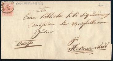 1854 3kr levélen KARLSBURG
