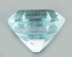 Pakisztáni akvamarin, smaragd csiszolás, 9,7 cts