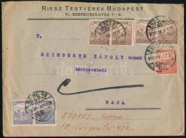 1922 Levél 7 bélyeges bérmentesítéssel