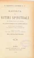 P. Giacinto Cormier O.P.: Raccolta di Ritiri Spirituali in forma facile e breve pel ritiro mensile e pel ritiro annuale (ad uso degli ecclesiatici, dei religiosi e delle persone pie). Róma, 1905, Desclée, Lefebvre e C.i Editori. Olasz nyelven. Kiadói aranyozott félbőr kötésben, kopott gerinccel, intézményi bélyegzőkkel.