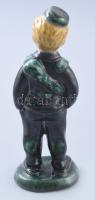 Kéményseprő fiú. Mázas kerámia, jelzés nélkül, hibátlan, m: 14,5 cm