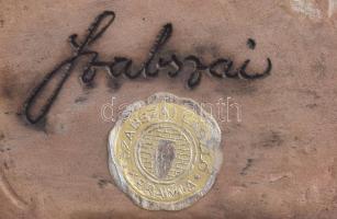 Szabszai László Kerámia: Részeg férfi. Címkével jelzett, minimális kopással, m:17,5 cm