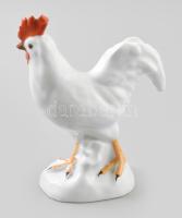 Herendi porcelán kakas, kézzel festett, jelzett, kis kopással, m: 14 cm