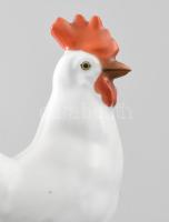 Herendi porcelán kakas, kézzel festett, jelzett, kis kopással, m: 14 cm