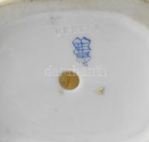 Herendi porcelán kakas, kézzel festett, jelzett, kis kopással, m: 14 cm