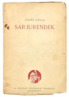 Illyés Gyula: Sarjurendek. [Versek.] Bp.,[1931], Nyugat,(Nagy A.-ny.), 76+4 p. Első kiadás. A költő második verseskötete. Kiadói papírkötés, foltos borítóval, az elülső borító sarkán gyűrődéssel, borító szélein kis szakadásokkal, javított kötéssel.