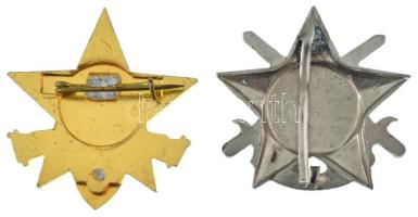 ~1970. "KISZ - Szocialista Hazánkért - 1" aranyozott Al osztályos jelvény (~41x38mm) + &qu...