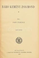 Papp Ferenc: Báró Kemény Zsigmond. I-II. köt. Bp., 1922-1923, MTA, 454 p.; 585+(3) p. Félvászon-kötésben, kissé kopottas borítóval, belül nagyrészt jó állapotban.