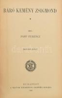 Papp Ferenc: Báró Kemény Zsigmond. I-II. köt. Bp., 1922-1923, MTA, 454 p.; 585+(3) p. Félvászon-köté...