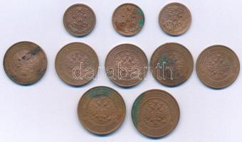 Orosz Birodalom 1912-1914. 1/2k Cu (3xklf) + 1911-1915. 1k Cu (5xklf) + 1914-1915. 2k Cu (2xklf) T:A...
