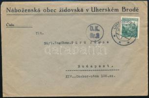 1939 Levél Budapestre csehszlovák cenzúrával