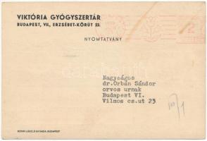 1939 Novicarbon reklámlap. Viktória gyógyszertár, Budapest, Erzsébet körút 23. / Hungarian medicine ...