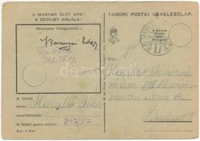 1942 A kereszt a szeretet, a szív a béke, győzelmes időknek legyen az emléke, messze Oroszországból....