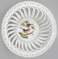 Herend rothschild mintás fonott anyagú kínáló. Jelzett, hibátlan, d: 11,5 cm, m: 4,5 cm