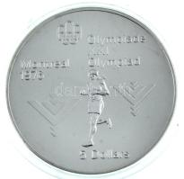 Kanada 1975. 5D Ag "Montreali olimpia - Maraton" T:BU Canada 1975. 5 Dollars Ag "Mont...