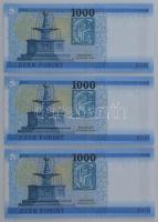 2023. 1000Ft (3x) sorszámkövetők "JP 9094061 - JP 9094063" T:AU