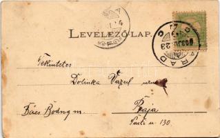 1903 Arad, Andrássy tér, Színház, Múzeum, Színházi sörcsarnok és étterem, Nagy Lajos szállodája a Fe...