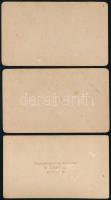 cca 1860-1880 Marienbad (Mariánské Lázně), 3 db keményhátú fotó, H. Ehrlich am Kreuzberg, Marienbad,...
