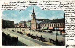 1901 Arad, Andrássy tér és színház / square, theatre (EK)